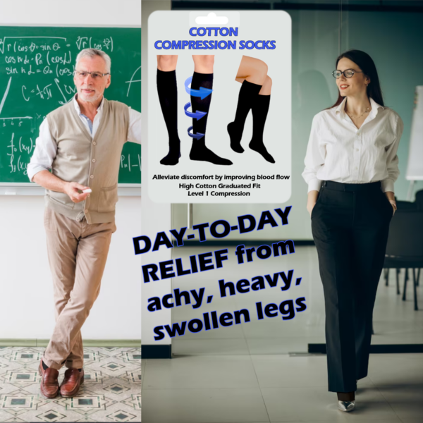 kensington® cotton compression socks for men and women