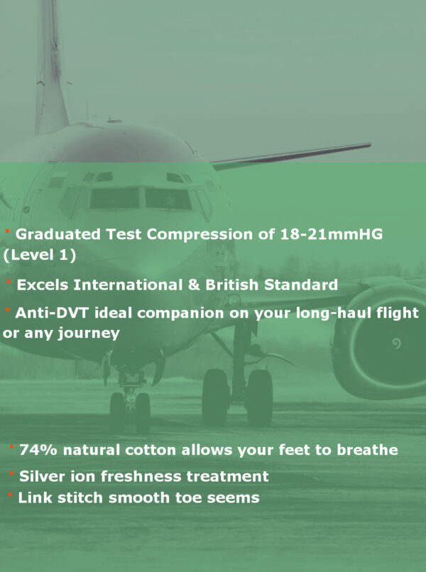 Discover Professional cotton flight socks worn by Pilots & cabin crew worldwide.